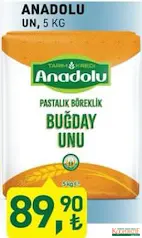 TARIM KREDİ ANADOLU UN 5 KG fiyat ve kampanya bilgisi